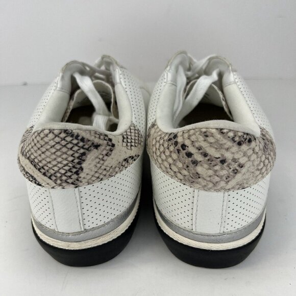 A New Day Maddison Sneakers Womens Size 7.5 White with Snake Skin Pattern Tongue - Picture 4 of 9